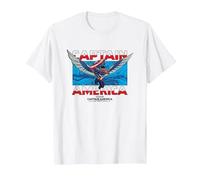 Marvel Captain America: Brave New World Sam Wilson Epic Shot Maglietta, Uomo, Bianco, XXL