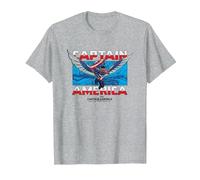 Marvel Captain America: Brave New World Sam Wilson Epic Shot Maglietta, Uomo, Grigio Melange, M