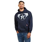 Marvel Captain America-cap Logo Cappuccio, Blu (Navy Navy), XX-Large Uomo