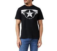 Marvel Captain America-cap Logo T-Shirt, Nero (Black Blk), Large Uomo