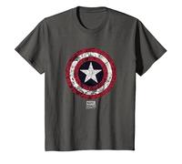 Marvel Captain America Comic Shield White Maglietta, Bambini, Asfalto, 2 Anni