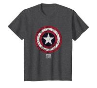 Marvel Captain America Comic Shield White Maglietta, Bambini, Grigio Scuro, 3 Anni