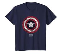 Marvel Captain America Comic Shield White Maglietta, Bambini, Navy, 6 Anni