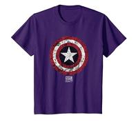 Marvel Captain America Comic Shield White Maglietta, Bambini, Viola, 4 Anni