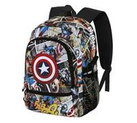 Marvel Captain America Comic-Zaino Fight FAN 2.2, Multicolore, 31 x 44 cm, Capacità 24 L