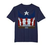 Marvel Captain America Costume Maglietta, Uomo Taglie Grandi, Navy, 3X Tall