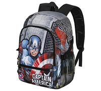 Marvel Captain America Defender-Zaino Fight FAN 2.0, Multicolore, 31 x 44 cm, Capacità 24 L