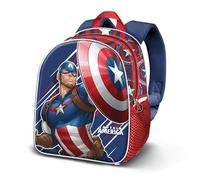 Marvel Captain America First-Zainetto 3D Elite, Blu, 25 x 30 cm, Capacità 7 L