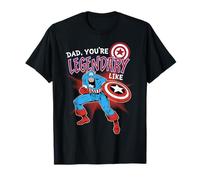 Marvel Captain America Legendary Dad Father's Day Maglietta