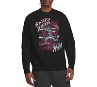 Marvel Captain America Retro Japanese Strike Sweatshirt, Black Maglia di Tuta, Nero, S Unisex-Adulto