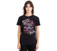 Marvel Captain America Retro Japanese Strike T-Shirt Donna, Nero, XL
