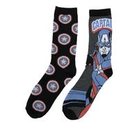Marvel Captain America Set Di 2 Paia Di Calze A Righe