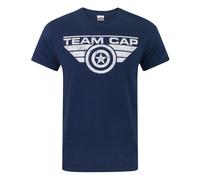 Marvel Captain America - Team Cap Slogan Uomini Piccolo T-shirt a maniche corte