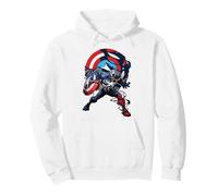 Marvel Captain America with The Venom Symbiote Symbol Felpa con Cappuccio