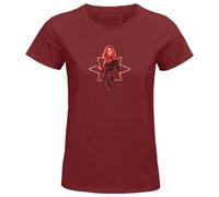 Marvel « Captain WOMAVLSTS016 - Maglietta da Donna Burgundy, Taglia L, Borgogna, L