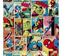 Marvel Carta da Parati Comics Supereroi Avengers Iron Man Hulk Spiderman
