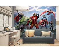 Marvel Carta da Parati Murale per Bambini Camera Letto Avengers Foto Decorazione