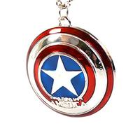 Marvel - Ciondolo con scudo di Captain America - Collana ispirata agli eroi degli Avengers, per Cosplay