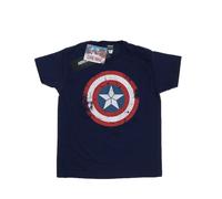Marvel Civil War Maglietta Capitano America Scudo Effetto Invecchiato (BI15003)