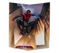 McFarlane Toys - Marvel Spider-Man scala 1:10 da collezione con scena (Miles Mor