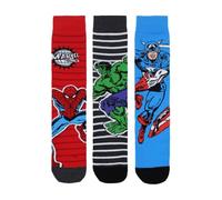 Marvel Comics - Calzini alla caviglia da uomo in confezione regalo, confezione da 3, motivo Hulk Spider-Man, Capitan America, Supereroi, taglia 38-46