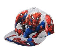 Marvel Comics, Cappello da Baseball a Tesa Piatta con Stampa a Stampa con Motivo Spiderman, Grigio, Taglia Unica
