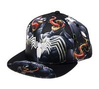Marvel Comics - Cappello da baseball con motivo Spiderman, ricamato/stampato, Venom nera., Taglia unica