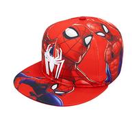 marvel Comics - Cappello da Baseball da Uomo con Visiera Piatta, Ricamato/Stampato, Rosso, Taglia Unica