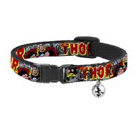MARVEL COMICS Cat Collar Breakaway with Bell THE MIGHTY THOR Action Poses NARROW