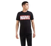 Marvel Comics-Core Logo-Mens, T-Shirt Uomo, Black, Large