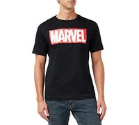 Marvel Comics-Core Logo-Mens, T-Shirt Uomo, Black, Medium