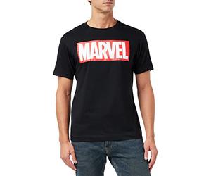 Marvel Comics-Core Logo-Mens, T-Shirt Uomo, Black, Medium