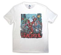 Marvel Comics Deadpool Hero Scene Vintage ufficiale Uomo maglietta unisex
