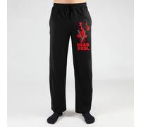 Marvel Comics Deadpool Polsino Su Print Pantaloni Pigiama Uomo Cotone Nero