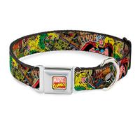 MARVEL COMICS Dog Collar AVA-Marvel Comics Thor & Loki Poses/Retro Comic Books