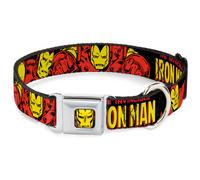 MARVEL COMICS Dog Collar IMA-Iron Man Face Red/Yellow THE INVINCIBLE IRON MAN A