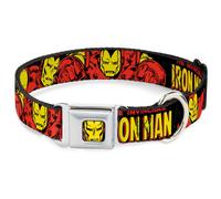 MARVEL COMICS Dog Collar IMA-Iron Man Face Red/Yellow THE INVINCIBLE IRON MAN A
