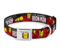 MARVEL COMICS Dog Collar IMA-Iron Man Face Red/Yellow THE INVINCIBLE IRON MAN S
