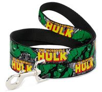 MARVEL COMICS Dog Leash 6-FEET The Incredible Hulk w/Repeat CLOSE-UP NARROW 0.5"