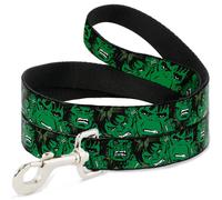 MARVEL COMICS Dog Leash The Hulk Stacked NARROW 0.5"