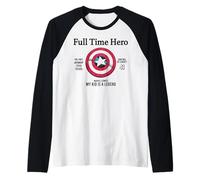 Marvel Comics Full Time Hero Dad Festa del papà Maglia con Maniche Raglan