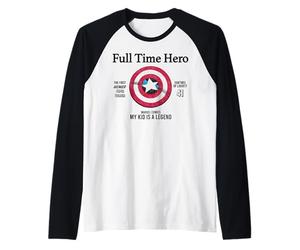 Marvel Comics Full Time Hero Dad Festa del papà Maglia con Maniche Raglan
