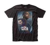 Marvel Comics Il Falco e Il Soldato d’Inverno Poster T-Shirt Uomo Cotone Nero