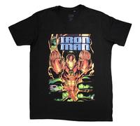 Marvel Comics Iron Man Fist Comic Cover autorizzato Uomo maglietta