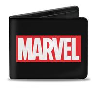 Marvel Comics Logo Mattone Nero Rosso Bianco Portafogli