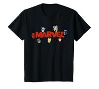 Marvel Comics Logo with Heroes Maglietta