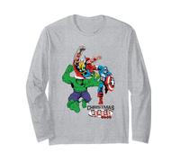 Marvel Comics Natale Heroes Maglia a Manica