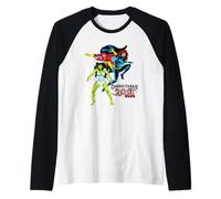 Marvel Comics Natale Heroes Maglia con Maniche Raglan
