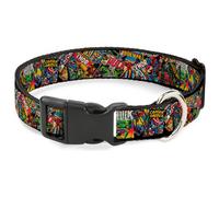 MARVEL COMICS Plastic Clip Collar Retro Marvel Comic Books Stacked CLOSE-UP WIDE