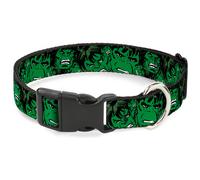 MARVEL COMICS Plastic Clip Collar The Hulk Stacked WIDE-Large 20-31"